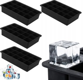 Szilikon öntőforma nagy jégkockákhoz nagy jégkockák 4x
