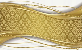 Fotótapéta Arany elegancia és hullámok dísz 312x219 Kifinomult design +ragasztó