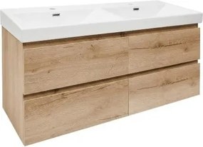 SAT B-Way Fürdőszobaszekrény mosdóval 119x50x45 cm tölgy matt BWAY2120OAKU4