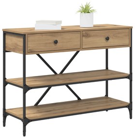 Konzolasztal Mesteri tölgy 100x34.5x75 cm Szerelt fa