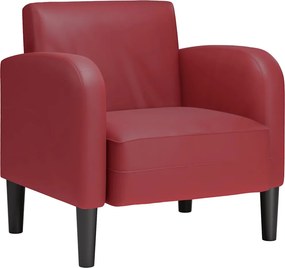 vidaXL bordó műbőr kanapé szék karfával 60 cm