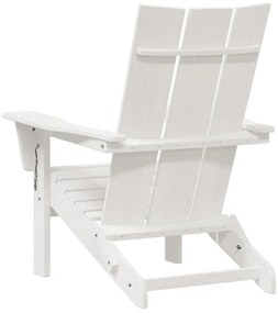 összecsukható Adirondack szék Fehér 74.5x80.5x90 cm HDPE