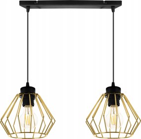 Mennyezeti Lámpa Függő Csillár Arany Loft Fekete Díszléc Konyhába Nappaliba