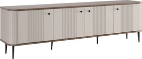 Vesper 4D TV szekrény 187 cm - kasmír / dió / fekete lábak
