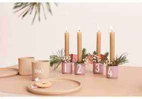 Porcelán gyertyatartó készlet 4 db-os Mini - Design Letters,