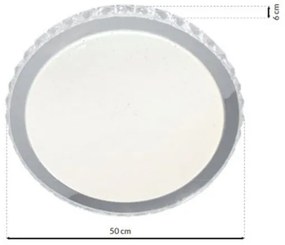 LED Dimmelhető LAYLA mennyezeti lámpa távirányítóval 1xLED/66W/230V