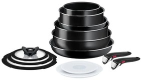 Alumínium edény készlet 13 db-os INGENIO EASY COOK &amp; CLEAN BLACK L1549023 – Tefal