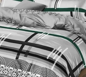 Pamut ágynemű Homa REMIG GREY LINE 7 részes 140X200 cm