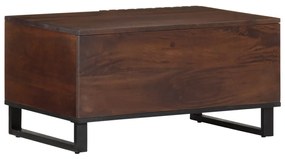 barna tömör mangófa dohányzóasztal 80 x 51 x 40 cm