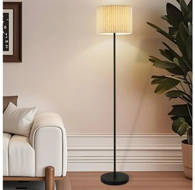 Brilagi - Állólámpa NORDIC WAVE 1xE27/15W/230V lenvászon/fekete