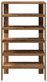 antik fa szerelt fa cipőtartó 61x32x105 cm