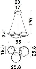 Függeszték Arany MAGNUS NOVA LUCE 9248116