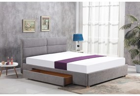 Merida ágy 160 × 200 cm, világosszürke