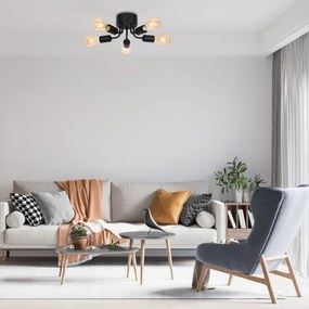 Csillár BRENDA 5xE27/60W/230V fekete