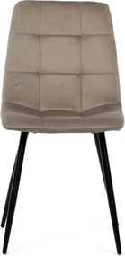 Étkezőszék, bézs, bársony szövet, DCL-X7015 CAP2