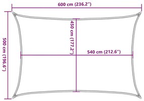 barna HDPE napvitorla 160 g/m² 5 x 6 m