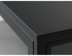 Fekete fém tálalószekrény 90x190 cm Carmel – Unique Furniture