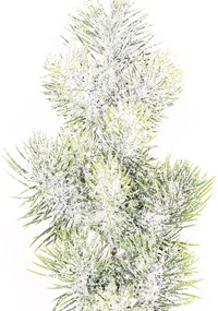 Fenyő műhavas ág csillámporral, 55 cm