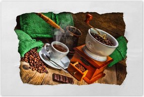 Poszterek 120x80 Csésze és zöld zsåkok