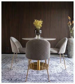 Világosszürke bársony étkezőszék szett 2 db-os Geneve – House Nordic