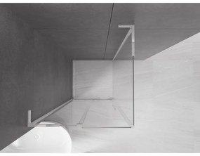 Mexen Velar L, zuhanykabin tolóajtóval 90 x 90 cm, 8mm átlátszó üveg, króm, 871-090-090-03-01