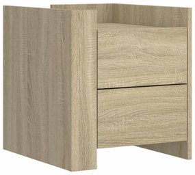 Sonoma tölgy színű szerelt fa éjjeliszekrény 45 x 50 x 50 cm