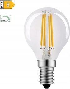 Led Filament Mini Globe izzó, átlátszó G45 5W/230V/E14/2700K/680Lm/360°