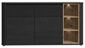 Komód BASKO fekete/tölgy