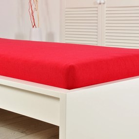 4Home Ideal frottír lepedő piros, 200 x 200 cm, 200 x 200 cm