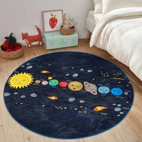 Sötétkék gyerek szőnyeg ø 80 cm Comfort – Mila Home