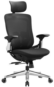 Ergonomikus, állítható, dönthető irodai szék, fekete