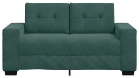 sötétzöld bársony loveseat kanapé 120 cm