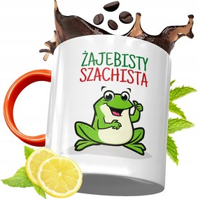 Narancssárga Bögre Sakkozóknak Ajándék fényképes nyomattal