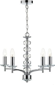 DAR LIGHTING OLE0550 OLEANA Kristály Csillár Csiszolt króm E14 IP20