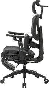 Irodai szék, sötétszürke/fekete, teherbírás 150 kg, VILMER