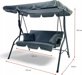 Kerti hinta 3 személyre - bézs