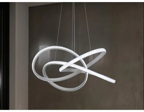 LED fényerőszabályozható, kábelen függesztett csillár LED/95W/230V 3000-6500K átm. 57 cm + távirányító