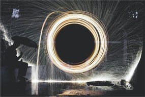 Kép - Világos show az esőben (90x60 cm)