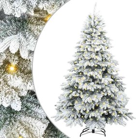 vidaXL Mű karácsonyfa 300 LED-del állvánnyal Fehér 180 cm PE és PVC