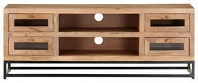 tömör akácfa TV-szekrény 110 x 30 x 40 cm