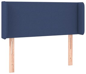 kék szövet fejtámla szárnyakkal 83x16x78/88 cm
