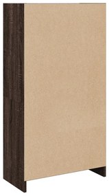 barna tölgy színű szerelt fa könyvszekrény 57x28,5x107,5 cm