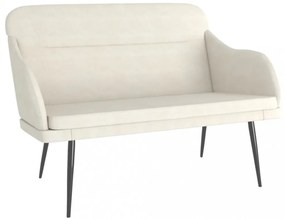 vidaXL krémszínű bársonypad 110 x 76 x 80 cm