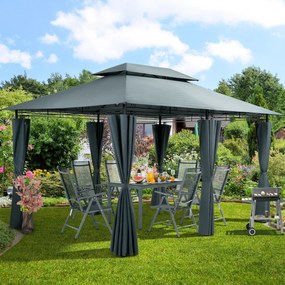 Deuba Topas kerti pavilon 4x3 m - antracit