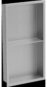 Mexen X-Wall-R fürdőszoba süllyesztett polc kerettel és polccal 60 x 30 cm, inox - 1910603010S