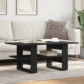 Fekete szerelt fa dohányzóasztal 102 x 55 x 42 cm