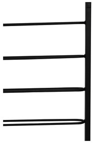 Fekete fali fém bortartó polcos állvány 42x120x6 cm Macaben – Light &amp; Living