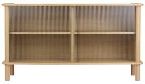 Natúr színű tölgyfa tálalószekrény tolóajtóval 135x73,5x48 cm Italic – UMAGE