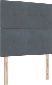 vidaXL LED ágytámla LED -es lámpákkal Szürke 90 cm Poliészter