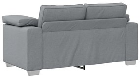 Kétfős kanapé Világosszürke 120 cm Textil
